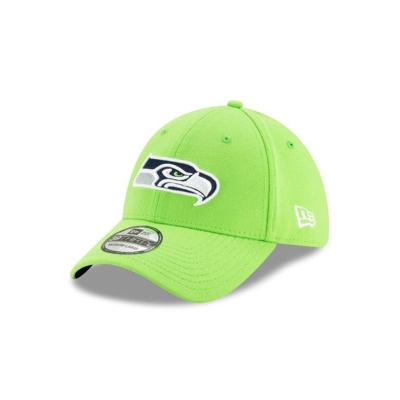 Green Seattle Seahawks Hat - New Era NFL Team Classic 39THIRTY Stretch Fit Caps USA6427810